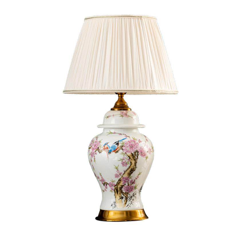 新中式粉彩瓷景德镇陶瓷台灯客厅卧室酒店床头灯简约大气装饰灯具,淘宝优惠券,粉丝福利购,淘宝优惠卷