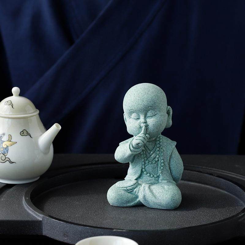 青砂石六不小和尚茶宠摆件精品可养茶玩创意鱼缸造景装饰品小摆设,淘宝优惠券,粉丝福利购,淘宝优惠卷