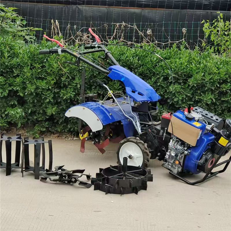Hot-selling 15-horsepower diesel rotary tiller, hilly and mountainous orchard soil loosening tiller, tiller for plowing fields