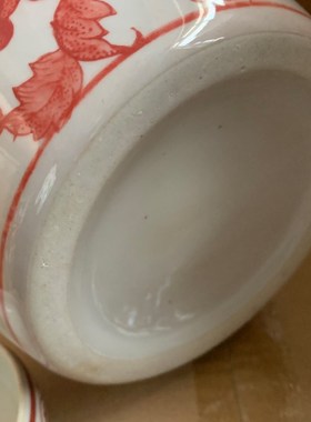 红色带盖储罐物艺术陶瓷花瓶摆件客厅干饰插花器电视柜装花陶罐