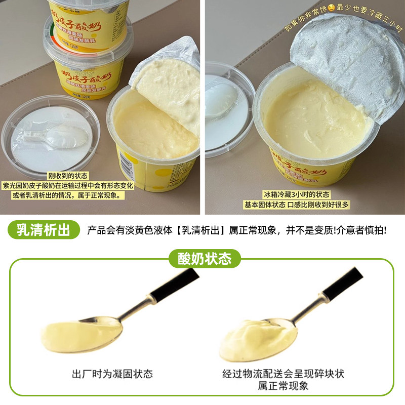 紫光园奶皮子酸奶风味凝固酪乳制品北京老字号清真小吃120g*6送礼,淘宝优惠券,粉丝福利购,淘宝优惠卷