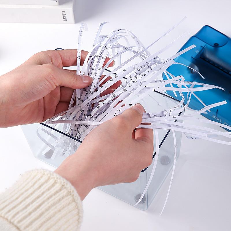 Desktop home manual shredder office hand-crank paper crusher A4 paper file strip paper cutting machine