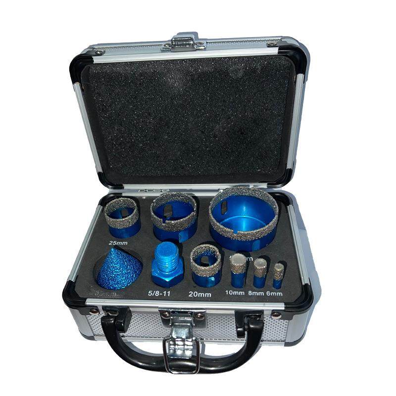 钎焊开孔器9PC套铝箱金刚砂干打钻头全瓷砖大理石材陶瓷无需加水,淘宝优惠券,粉丝福利购,淘宝优惠卷