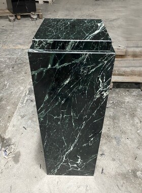 理然大花绿大天石定座酒店别墅客厅装饰柱奢石摆件底座台高端底制