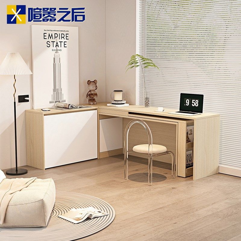 日式原木风午休折叠床旋转书桌一体小户型多功能书房隐形床8CH29,淘宝优惠券,粉丝福利购,淘宝优惠卷