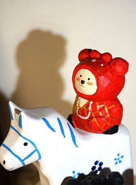 【西游记】手工木雕小摆件卡通唐僧孙悟空四人桌面装饰品小孩玩具