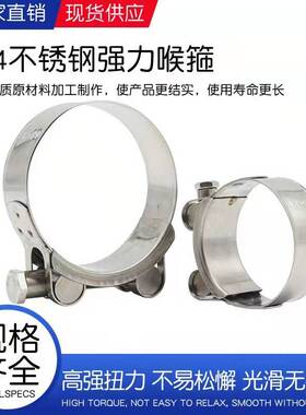 304不锈钢强力卡箍欧式抱箍加厚管箍喉箍排气管卡固定钢丝油管夹