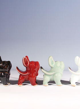 钧瓷法斗仿真斗牛犬招财狗文创摆件陶瓷茶宠送男生吉祥物礼盒装