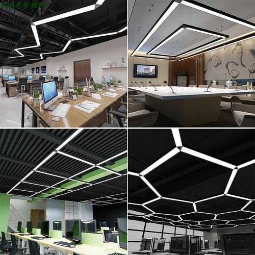 方通灯led长条灯格栅条形灯超市健身房无影灯教室办公室木纹吊灯 - 图2