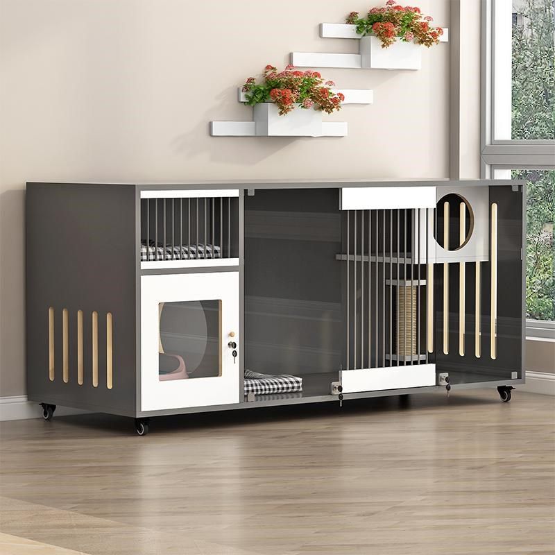 猫别墅粉色猫屋家用猫笼子室内猫笼猫厕一体猫窝 猫舍实木猫柜子,淘宝优惠券,粉丝福利购,淘宝优惠卷