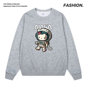 日系简约卫衣春秋基础款圆领套头慵懒风百搭情侣长袖卫衣外套