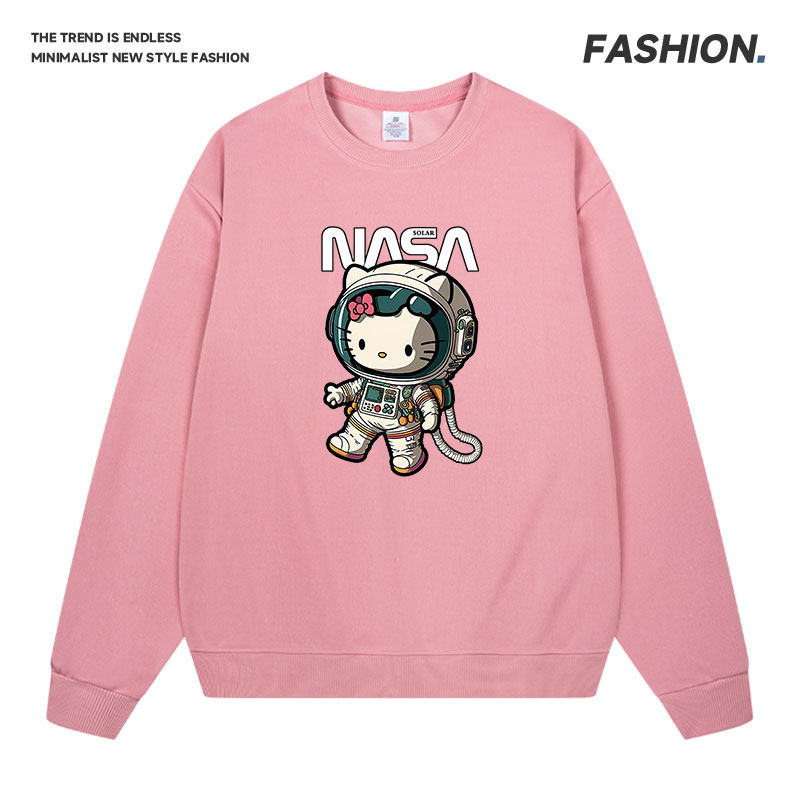 日系简约卫衣春秋基础款圆领套头慵懒风百搭情侣长袖卫衣外套