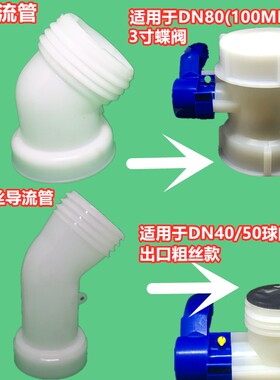 IBC吨桶接头耐酸碱吨桶塑料接头放料管吨桶导流管60粗丝80细丝