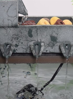 养鱼增氧过滤器陶瓷鱼缸流水生财创意摆件室内外鱼池循环流水造景