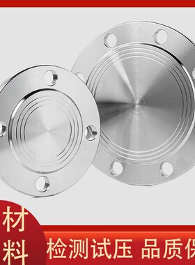 304不锈钢法兰盲板PN16堵片GB5010盲板盖RF突面pn10非标定制dn100