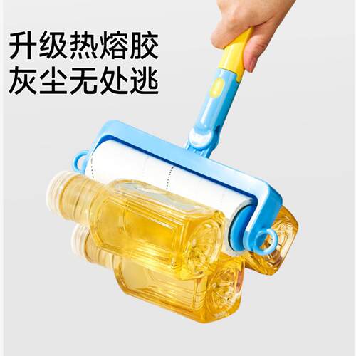 【】长柄粘毛器滚筒可撕替换卷纸滚刷床上灰尘毛衣宠物粘 - 图1