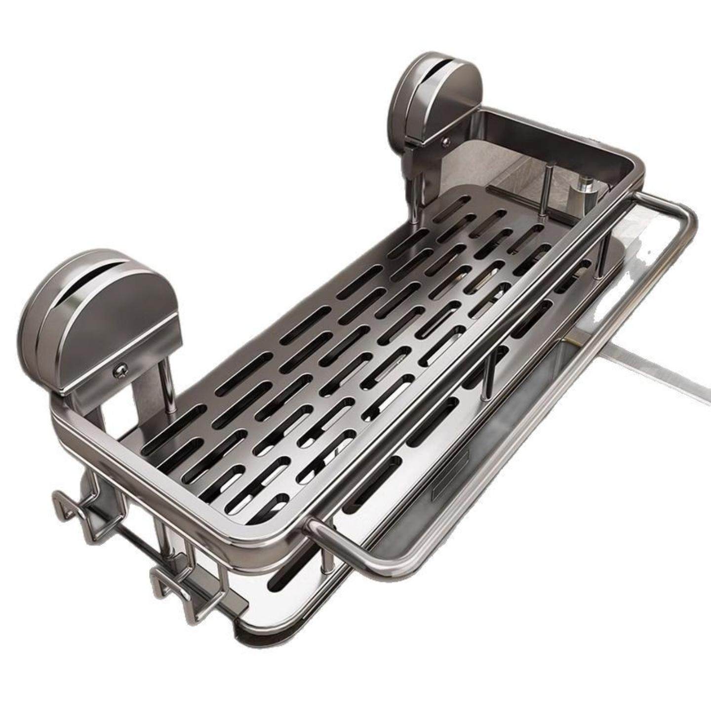 厨房吸盘抹布架沥水壁挂式多功能水槽置物架水龙头洗碗海绵收纳架,淘宝优惠券,粉丝福利购,淘宝优惠卷