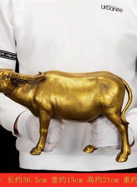 黄铜水牛摆件开过生肖吉祥如意东北缺角旺市光家居办公室客厅乔迁