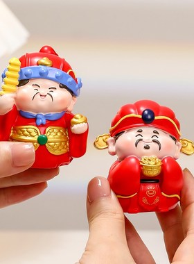 五路财神招财暴富创意解压办公室工位桌面小摆件装饰发财小礼物