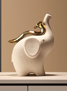 2026马上有钱中式陶瓷招财摆件