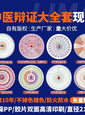 五运六气转盘中医辨证施治卡片圆盘八大套旋转高清双面印刷直径21