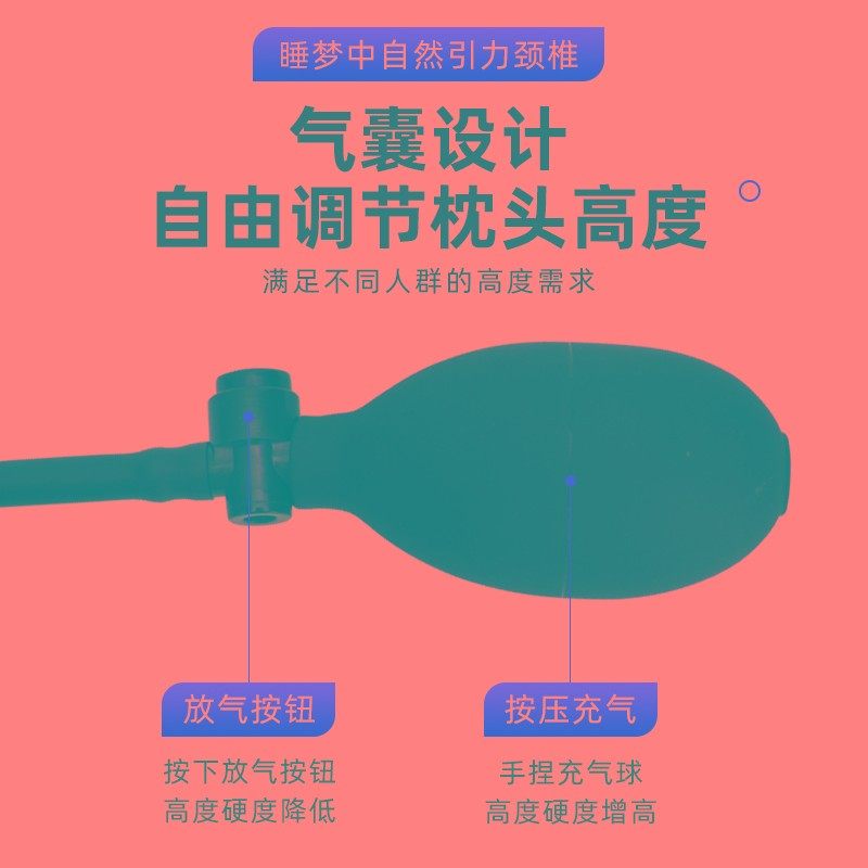 艾草枕头电加热充气修复护颈椎枕圆柱枕曲度矫正安神助睡眠连体枕,淘宝优惠券,粉丝福利购,淘宝优惠卷