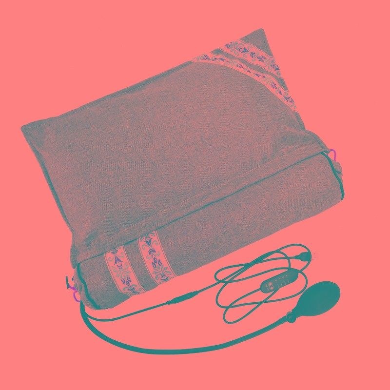 艾草枕头电加热充气修复护颈椎枕圆柱枕曲度矫正安神助睡眠连体枕,淘宝优惠券,粉丝福利购,淘宝优惠卷