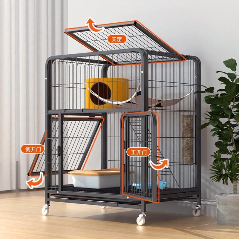 猫笼子家用小户型猫咪别墅室内猫窝两层猫舍猫屋新式夏季上下两层,淘宝优惠券,粉丝福利购,淘宝优惠卷