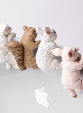 可爱仿真家居动物盆挂庭院阳台花园花盆鱼缸装饰品显示器挂件摆件