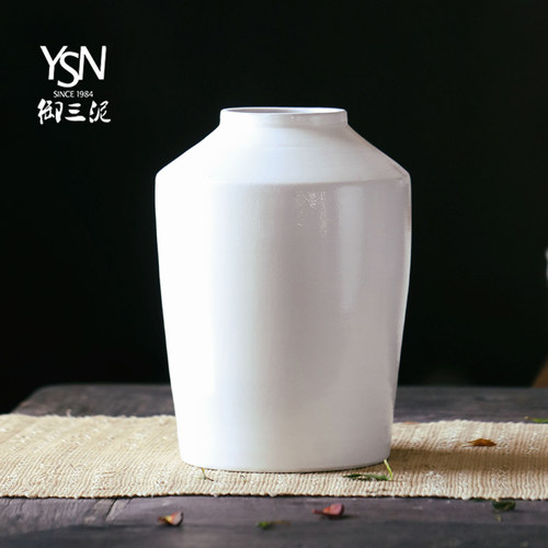 现代简约高级感陶瓷花瓶白色插花摆件水培干花花瓶客厅家居装饰 - 图3