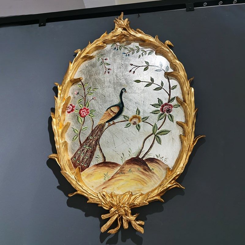 欧式手绘装饰画挂画花鸟画软装入户客厅餐厅法式彩绘装饰框木板画,淘宝优惠券,粉丝福利购,淘宝优惠卷