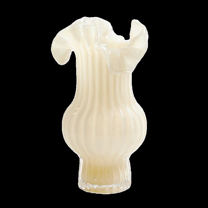 中古艺术复古玻璃花瓶高级感摆件客厅透明插花水培餐桌大肚奶油风,淘宝优惠券,粉丝福利购,淘宝优惠卷