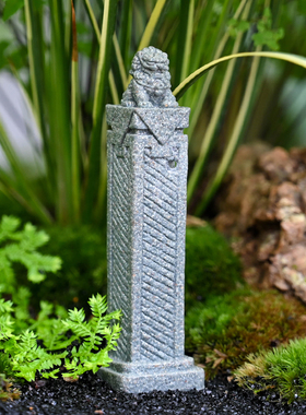 微景观仿真宝塔小摆件中式石灯笼树脂工艺品摆设鱼缸盆景装饰