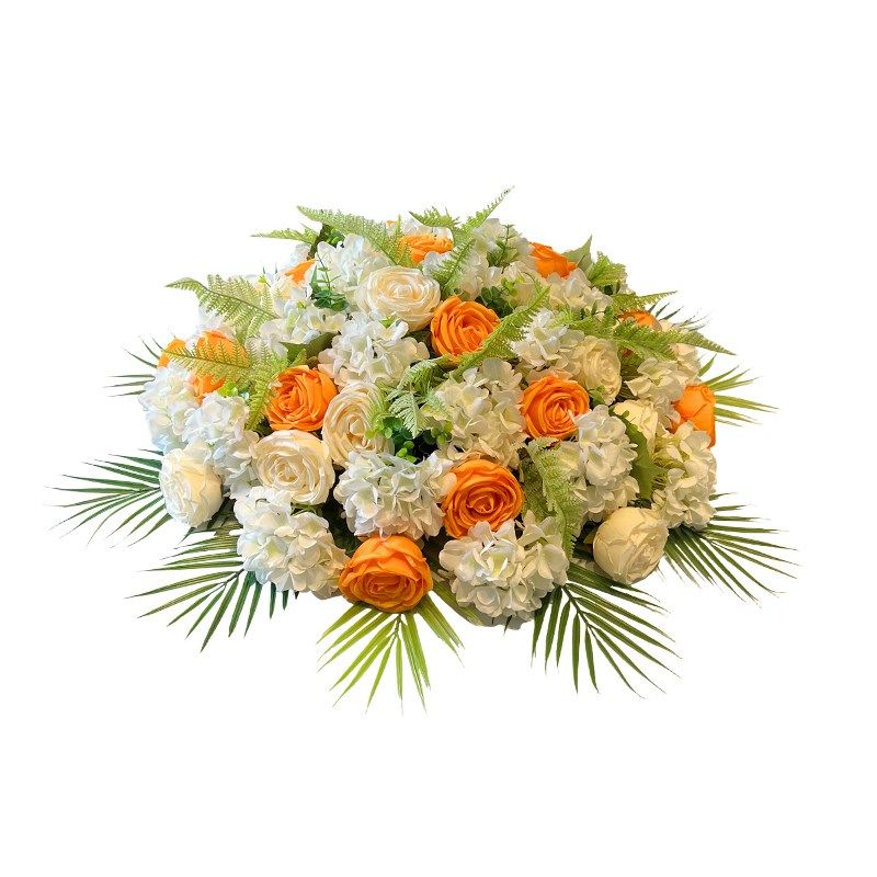 酒店圆形餐桌中间摆花餐厅圆桌桌花宴会装饰花艺会议室桌面摆件花,淘宝优惠券,粉丝福利购,淘宝优惠卷