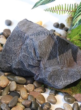 森系仿真泡沫石头植物造景套装蕨类枯山水绿植景观造景假山悬浮石