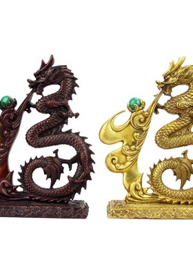 铜青龙摆件龙神座生肖经典汉龙家用客厅办公室工艺品桌面装饰摆设