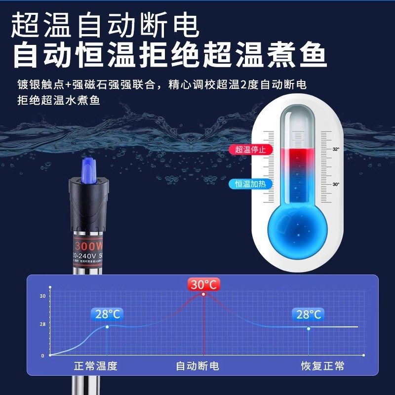 德国鱼缸加热棒自动恒温电热棒乌龟缸热带鱼加温器不锈钢小型防爆,淘宝优惠券,粉丝福利购,淘宝优惠卷