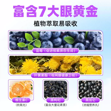 蓝莓叶黄素酯咀嚼片100粒*60g2罐[100元优惠券]-寻折猪