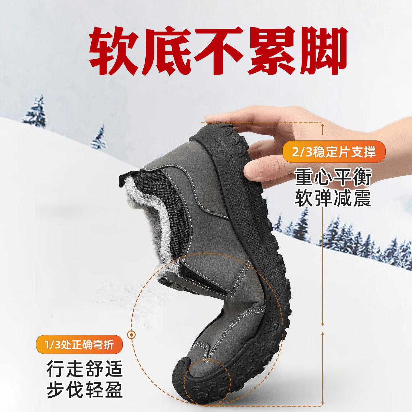 和韵祥冬季棉鞋男加绒加厚保暖防滑耐磨休闲棉鞋中老年爸爸鞋,淘宝优惠券,粉丝福利购,淘宝优惠卷