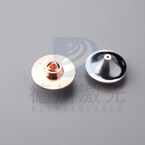 光纤激光切割机喷嘴焊接铜切割嘴喷头宏山嘉强1.5单双层激光配件 - 图0