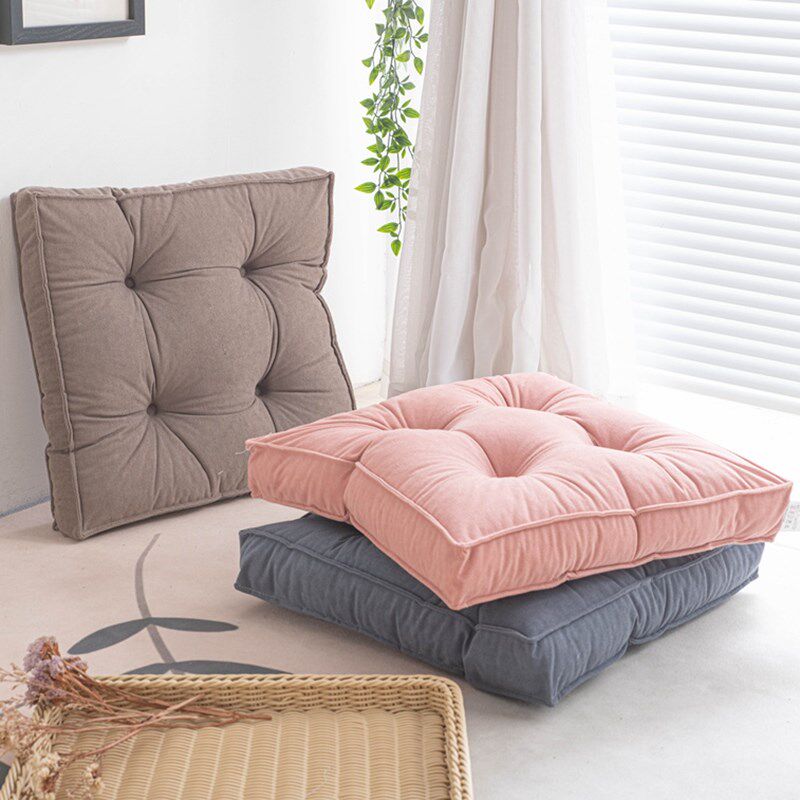 Thick square futon cushion, office seat cushion, living room bay window balcony meditation cushion, sedentary butt cushion