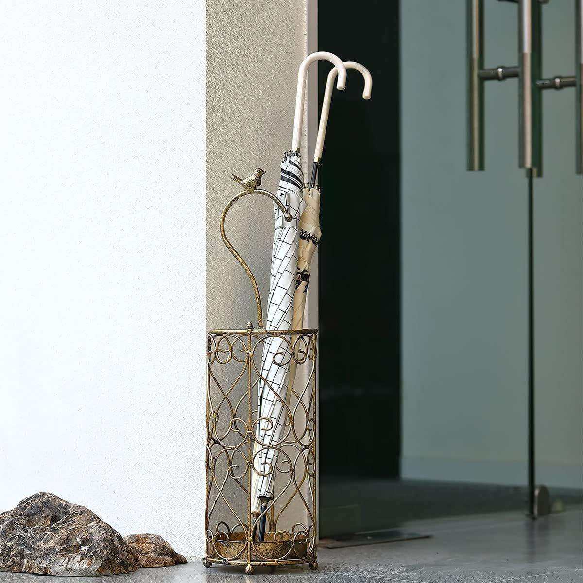 简约小鸟把手雨伞架铁艺雨伞桶酒店宾馆家用雨伞收纳桶玄关伞架,淘宝优惠券,粉丝福利购,淘宝优惠卷