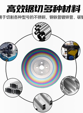 M42进口高速钢圆锯片水切管机锯片含钴锯片切金属不锈钢铁镀锌管