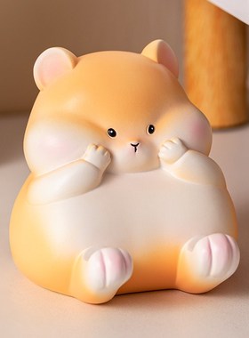 可爱小仓鼠手机支架桌面摆件办公室装饰家用追剧神器实用礼物送女