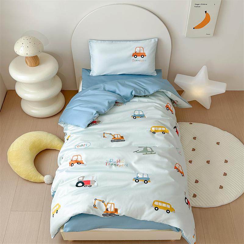 60支长绒棉儿童幼儿园被子三件套宝宝入园午睡纯棉被褥床品六件套,淘宝优惠券,粉丝福利购,淘宝优惠卷