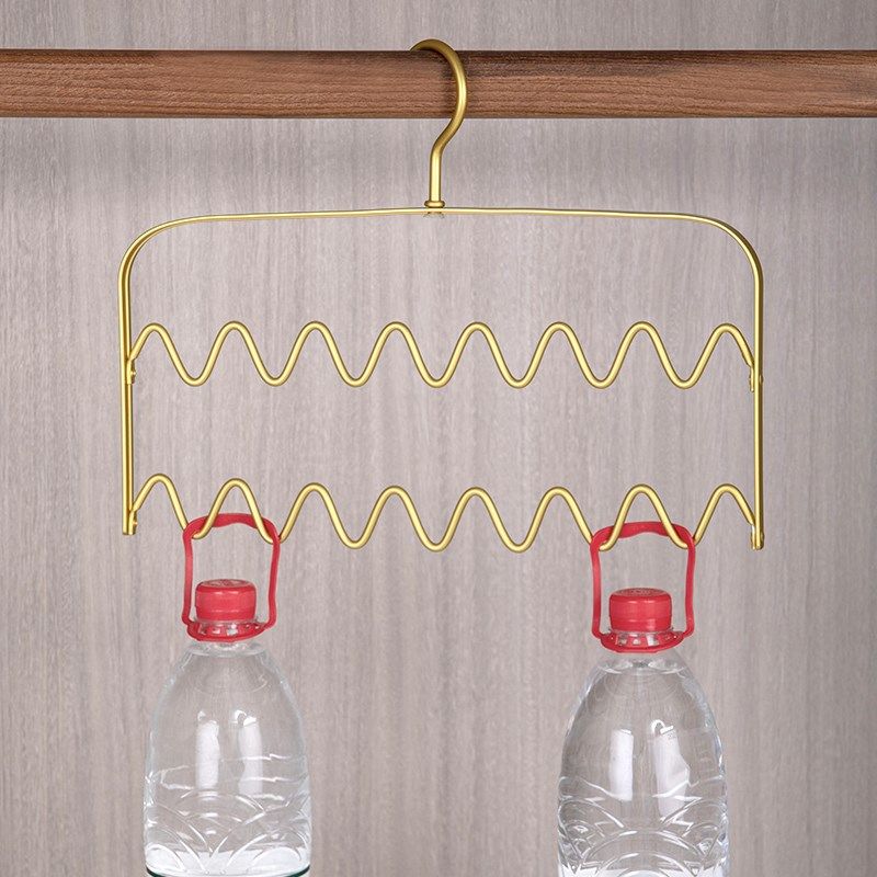 丝巾架家用双层防滑铝合金波浪挂架多功能吊带内衣专用无痕挂衣架,淘宝优惠券,粉丝福利购,淘宝优惠卷