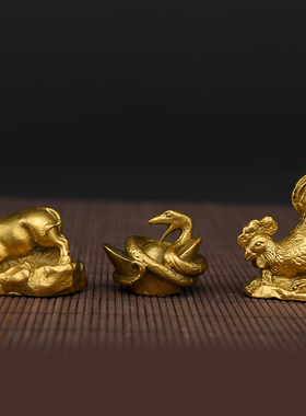 福顺阁铜十二生肖摆件全套狗鼠铜牛鸡蛇马虎兔龙羊猴猪工艺品摆件