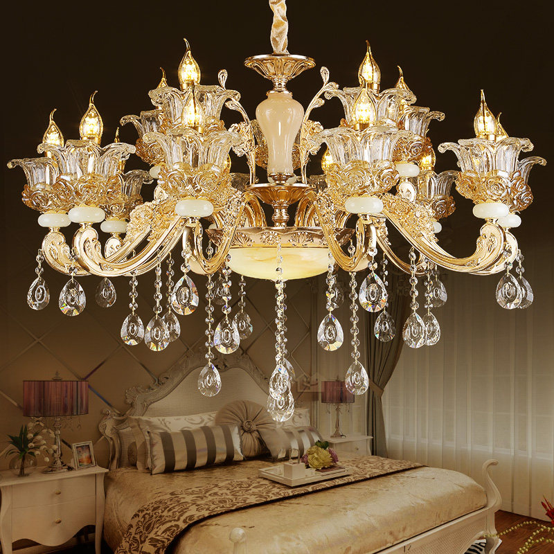 水晶吊灯欧式客厅灯具锌合金蜡烛灯复古奢华卧室餐厅别墅会所灯饰,淘宝优惠券,粉丝福利购,淘宝优惠卷
