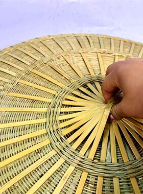 60/70厘米纯手工编织竹编菜罩防尘罩绿色环保餐桌罩实物罩蚊虫罩