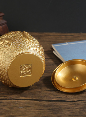 黄铜茶叶密封罐2026新款摆件装饰